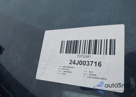 2023 Acura Rdx A-Spec Package z USA, uszkodzony, nr VIN 5J8TC2H65PL002619